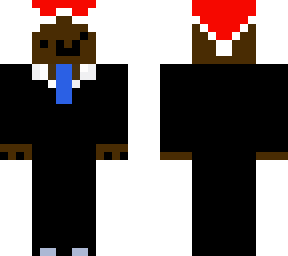 suit bear santa hat