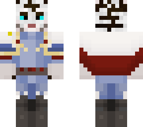 technoblade skin but white tiger