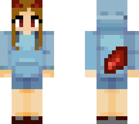 a girl,hybrid with a hoodie