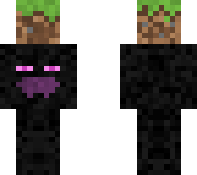 agro enderman w/ grass block