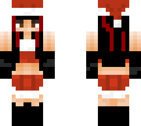 black and red girl santa