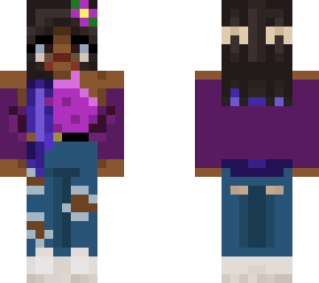 black girl wearing all purple