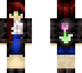 black jacket girl (w/ flower)
