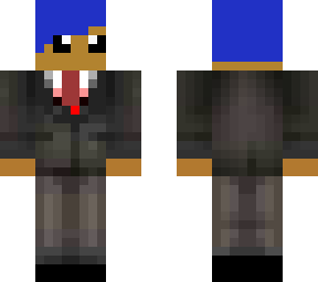 blue haired business man