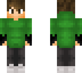 boy in green hoodie