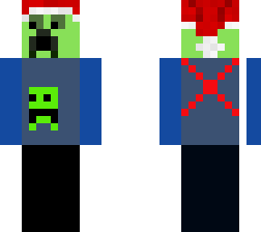 creeperhunterty with a santa hat