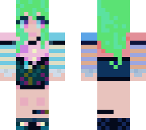 cute girl green hair alt??