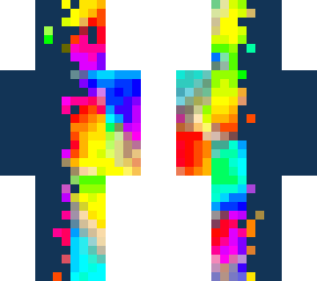 dark blue and rainbow