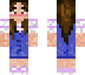 overalls w/ purple & white shirt