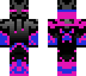 pink and blue enderman hoodie giltch