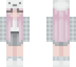 pink hair jacket girl
