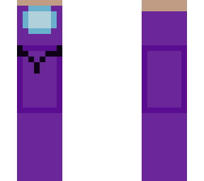 purple among us bean with hat