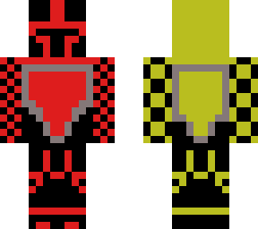red and golden knight