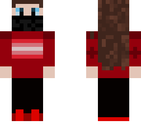 red girl with bloody mouth