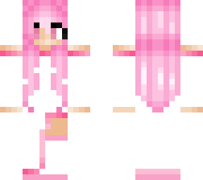 rin white/pink dress with pink hair