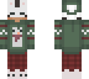 soft christmas themed skin / boy aesthetic w/ polar bear mask