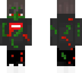 zombie kid black with red