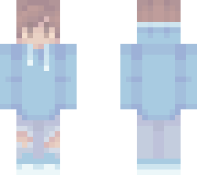 . blue hoodie .