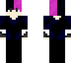 black/pink hair skin