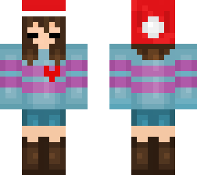 christmas frisk 4 pixel arm (original by iicatplayz)