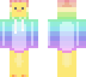 cute duck in rainbow hoody
