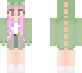 cute pink hair dino girl kawaii