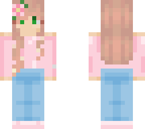 Cute Pink Sweater Girl | Minecraft Skin