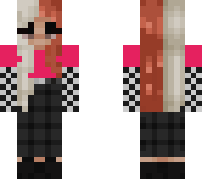 e-girl half and half hair
