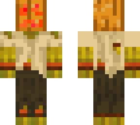 scarecrow with pumpkin head