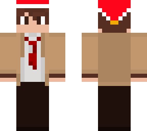 suit guy in christmas hat