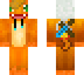 charmander with hood and weapons :)