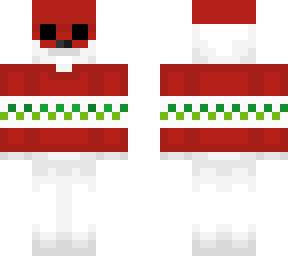 christmas polar bear with hat