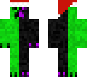 creeper enderman with santa hat