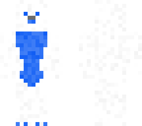 furry white and blue