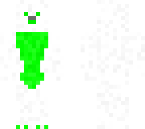 furry white and green