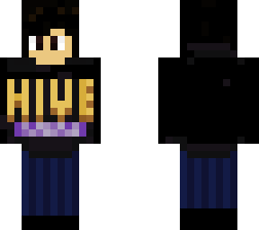 im in a hive hoodie but with black hair *fixed*