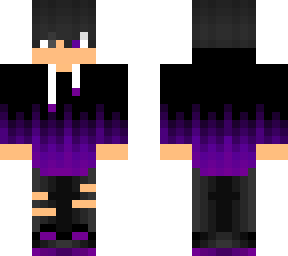 my skin purple and black clothes