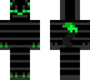 neon green enderman cat (stripes)