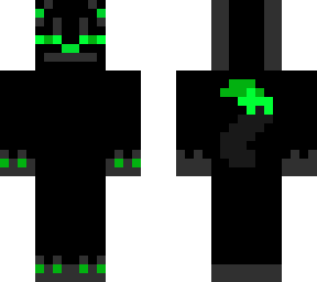 neon green enderman cat