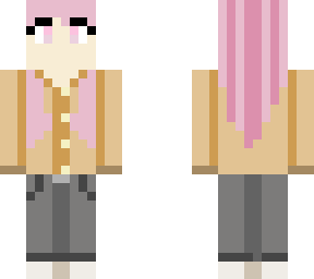 pink trench coat girl
