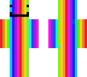 rainbow man with a face
