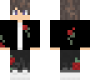 rose skin with black jacket and white shirt (able to remove jacket)