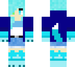 spookjuice light blue wolf (paws, hair, and tail)