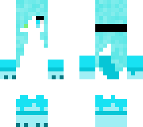 spookjuice light blue wolf (paws, hair, and tail and mask)