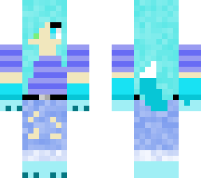 spookjuice light blue wolf casual 2 (paws, hair, and tail)