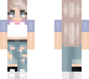 tommyinnit style bi color crop top girl