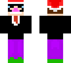 wario but suit but sunglasses but santa hat