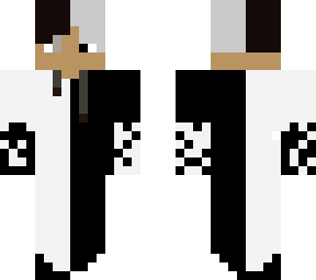 a cool black and white guy skin