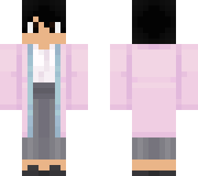 black hair with masculine mahounoshiro uniform