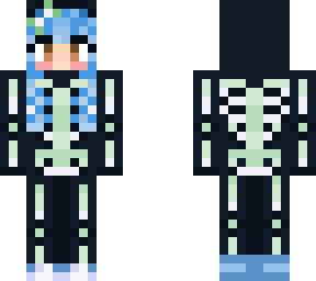 blue hair skipper halloween skin